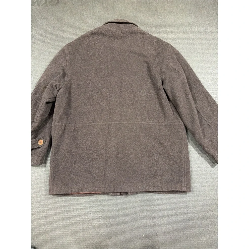Vintage Pronto Uomo Made In Italy Brown Wool Winter Top/Over Coat Jacket XXL